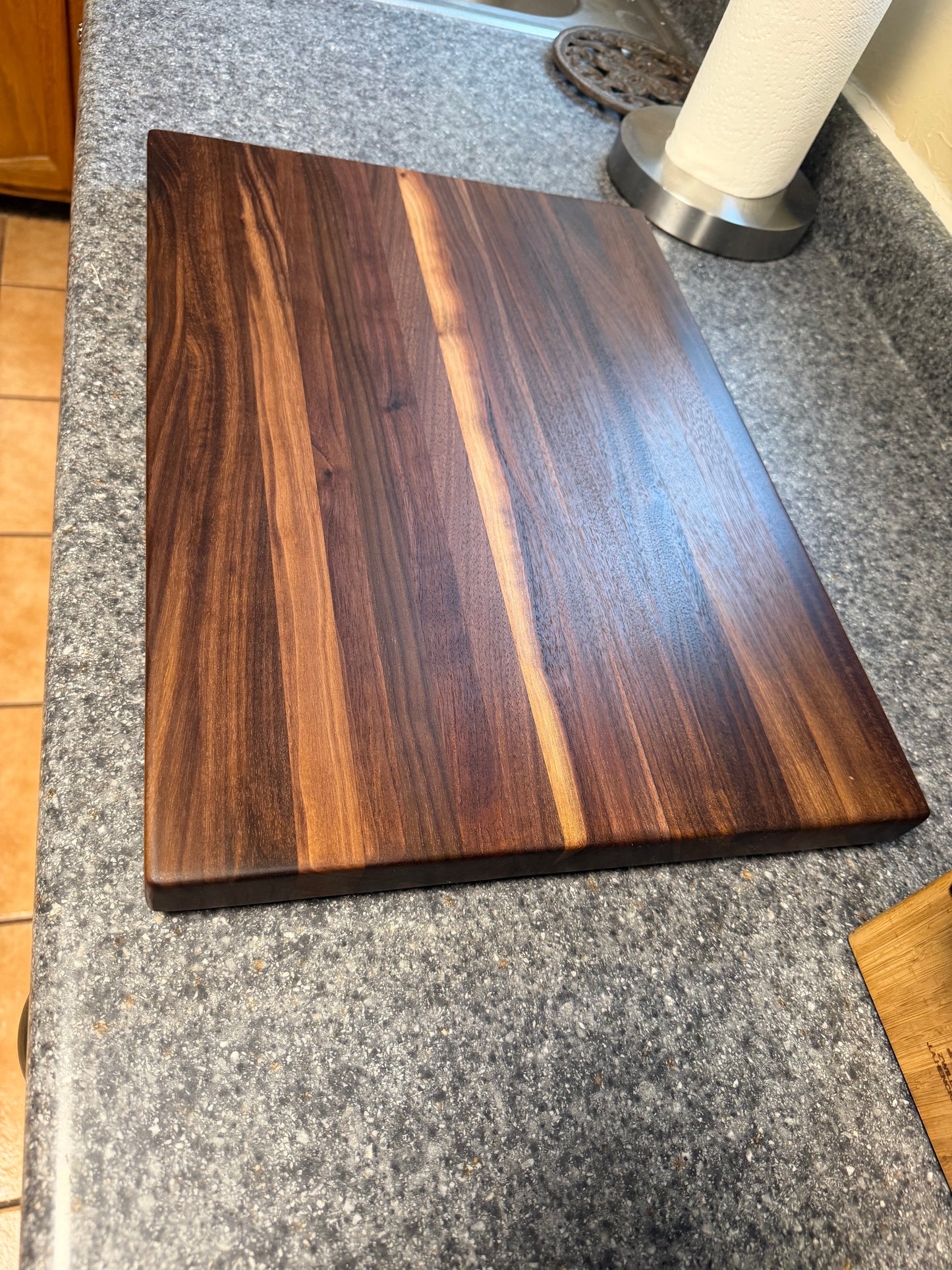 19"X13"X1-1/4" Handcrafted Walnut Edge Grain Cutting Board