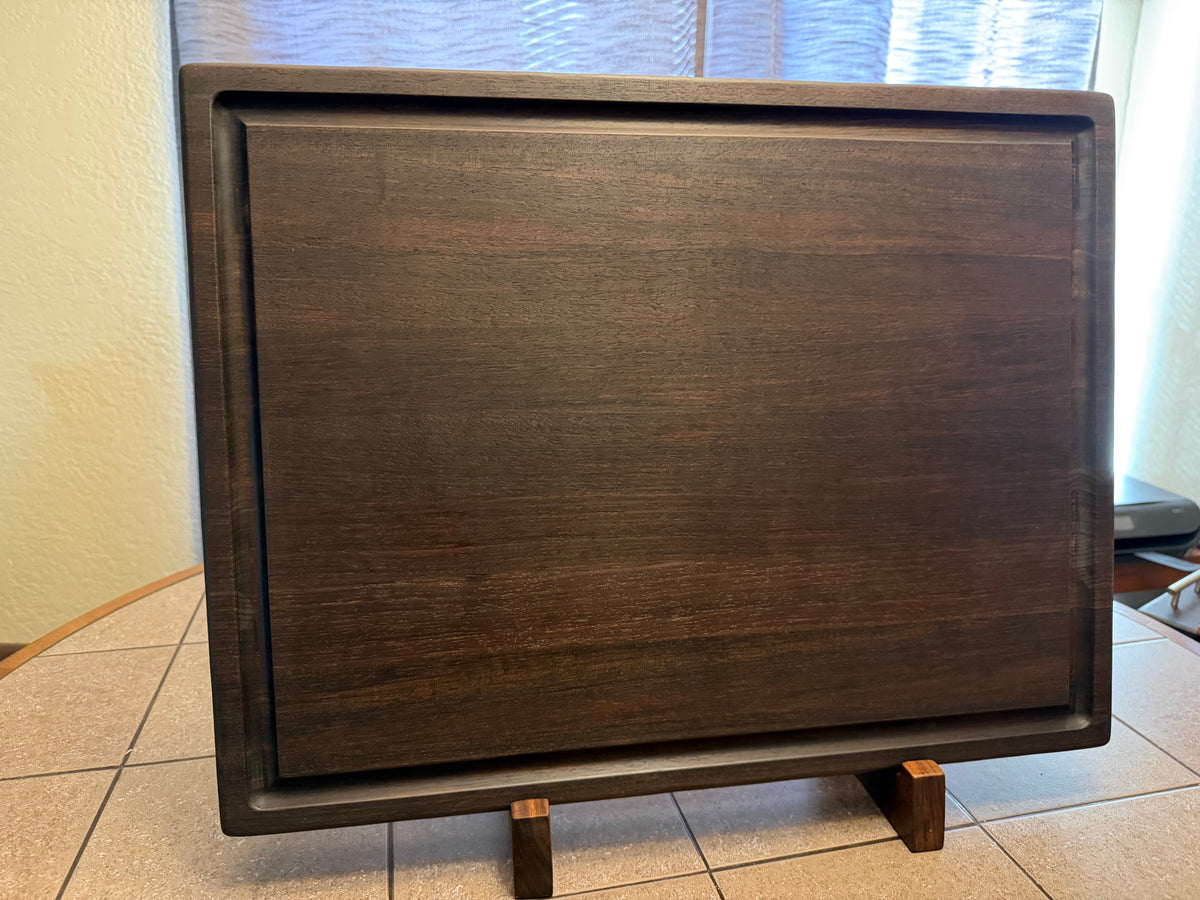24"X18"X2" Peruvian Walnut Edge Grain Cutting Board w/Juice Groove