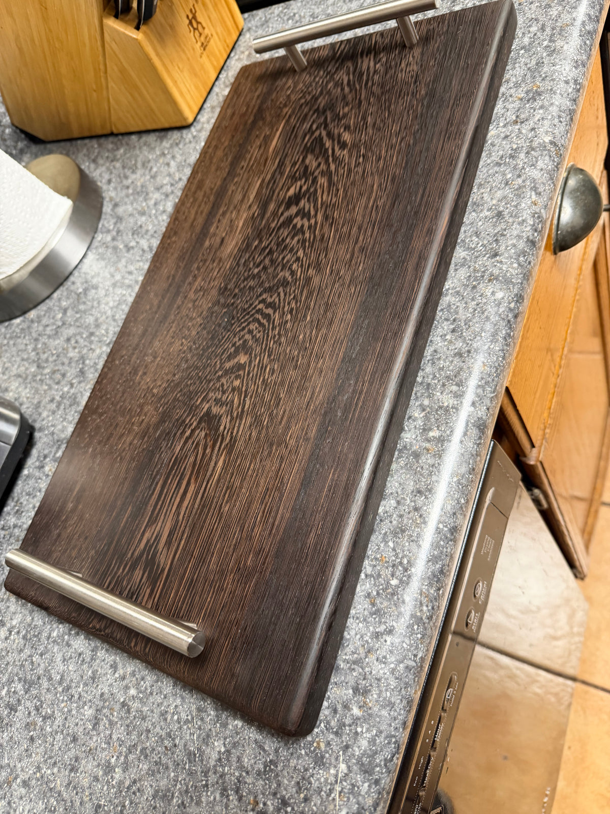 18-1/2"X9-1/2"X15/16" African Wenge Serving Board
