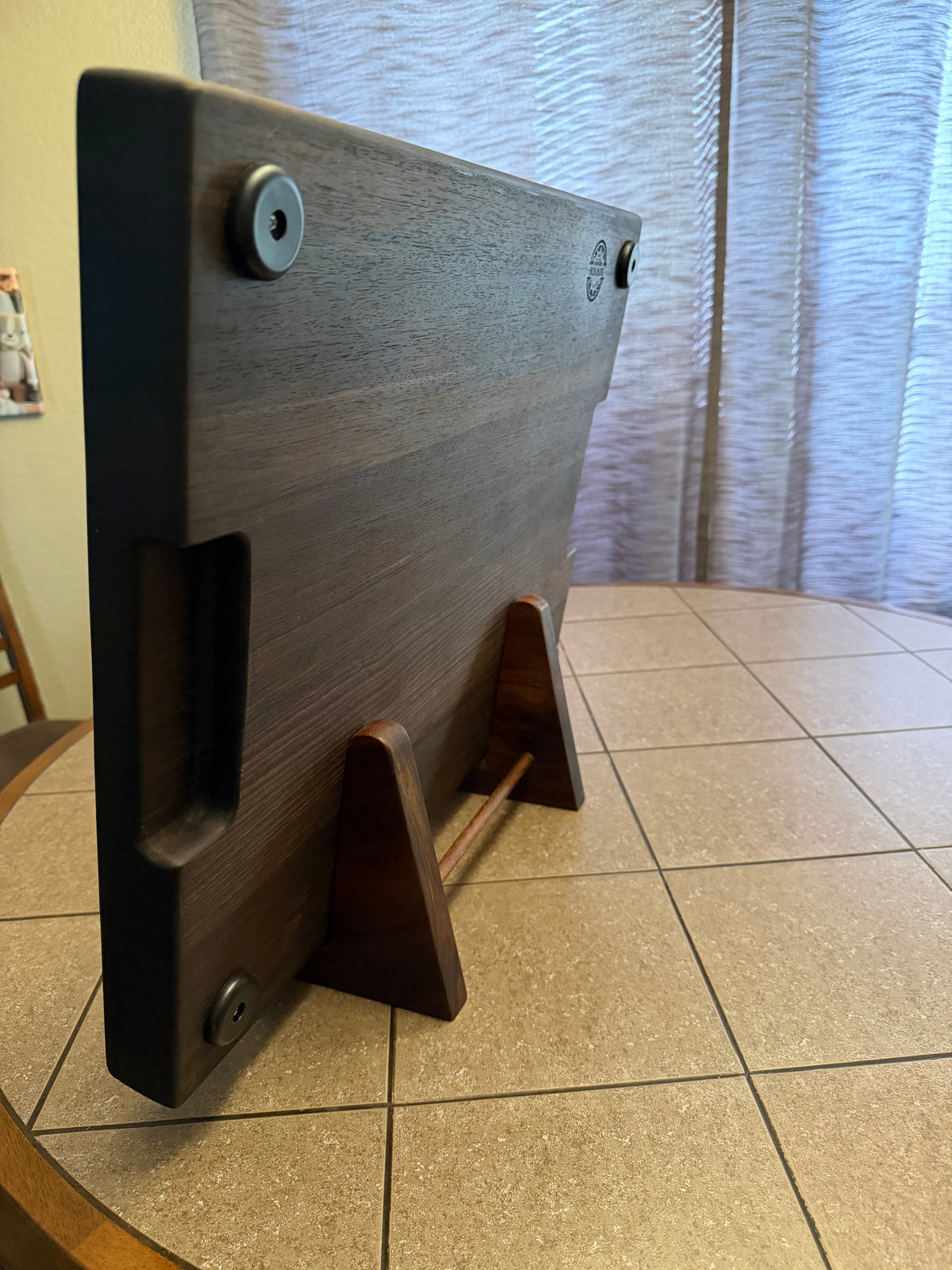 24"X18"X2" Peruvian Walnut Edge Grain Cutting Board w/Juice Groove
