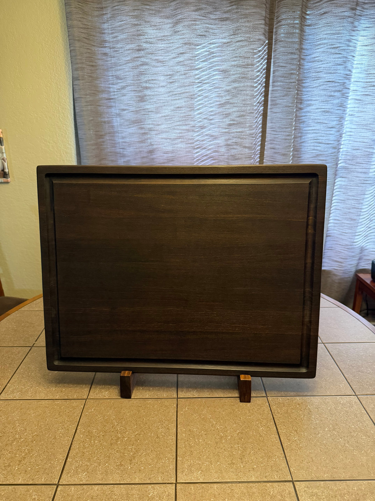 24"X18"X2" Peruvian Walnut Edge Grain Cutting Board w/Juice Groove