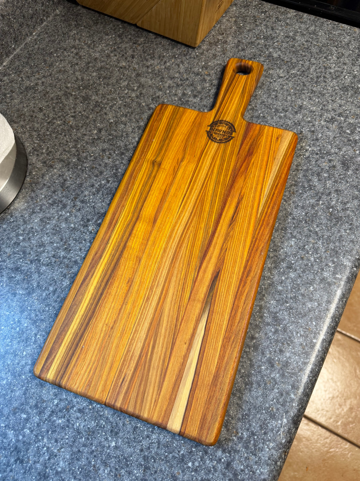 19-3/4"X8"X5/8" Canarywood Serving Board