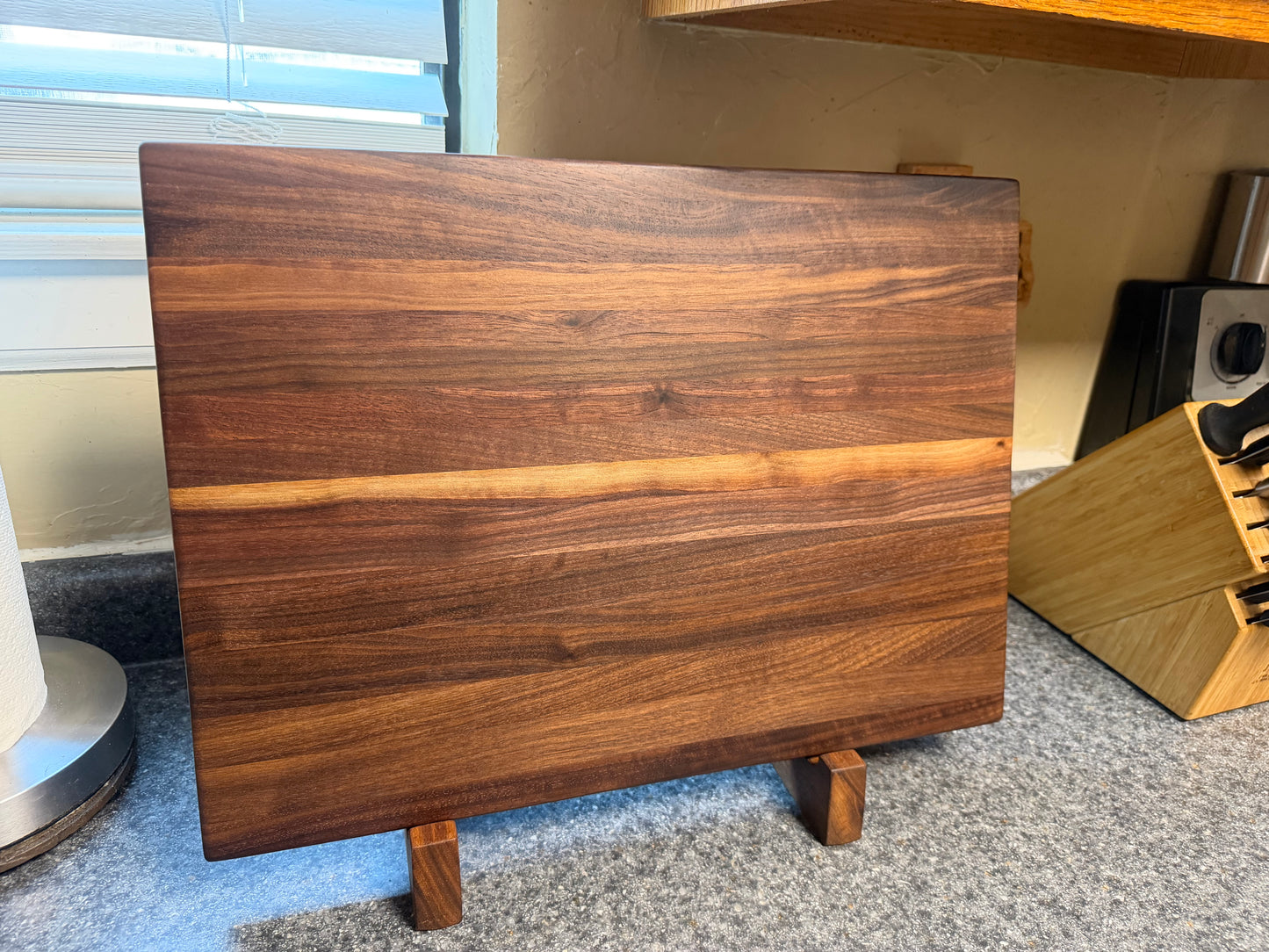 19"X13"X1-1/4"  Handcrafted Walnut Edge Grain Cutting Board