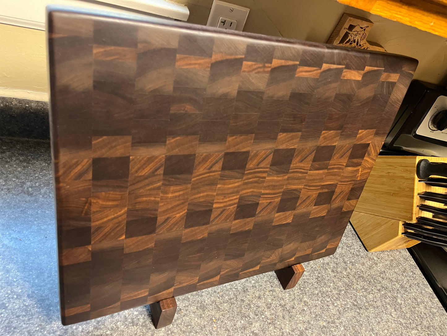 19"X14-5/8"X1-1/2" Walnut End Grain Cutting Board