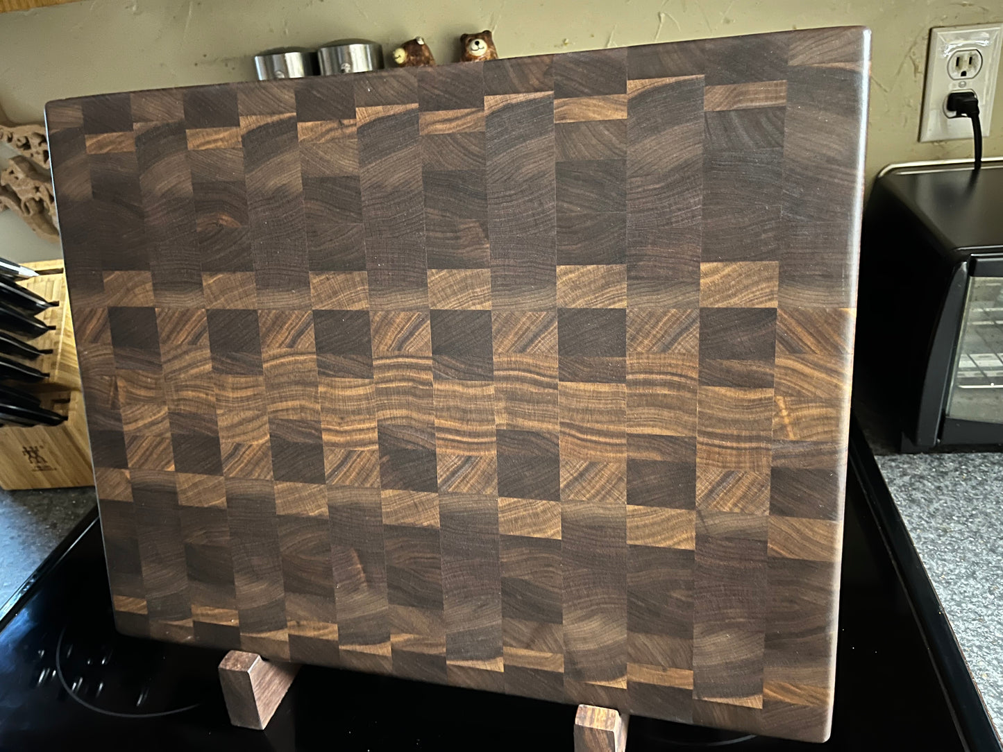 19"X14-5/8"X1-1/2" Walnut End Grain Cutting Board