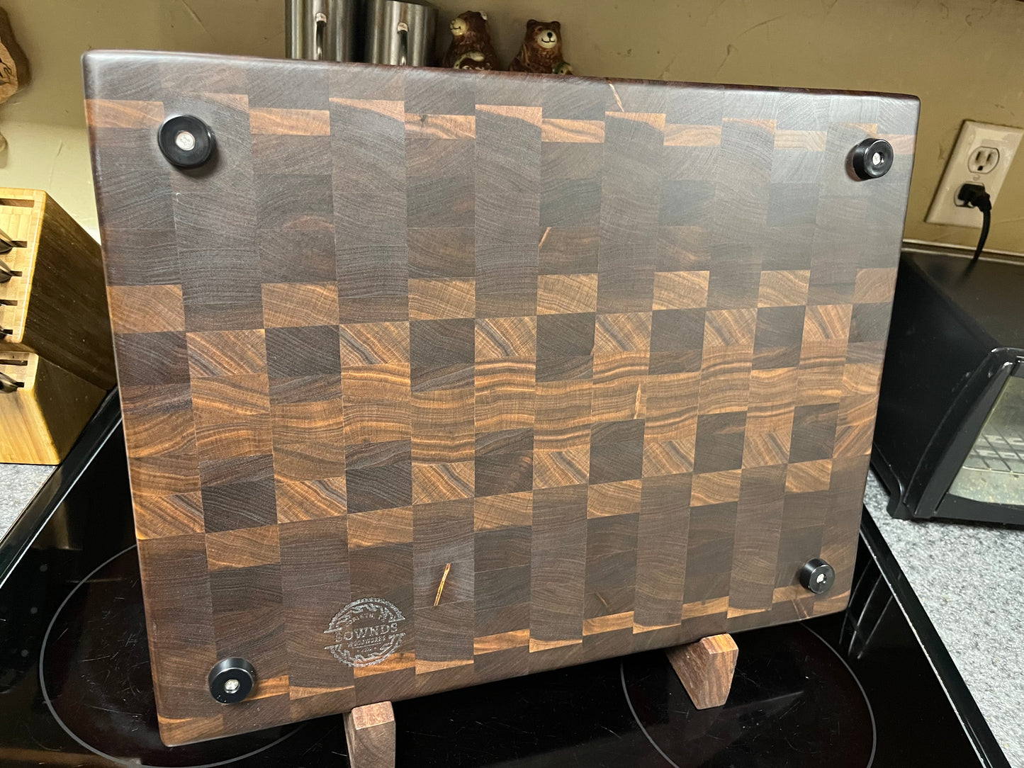 19"X14-5/8"X1-1/2" Walnut End Grain Cutting Board