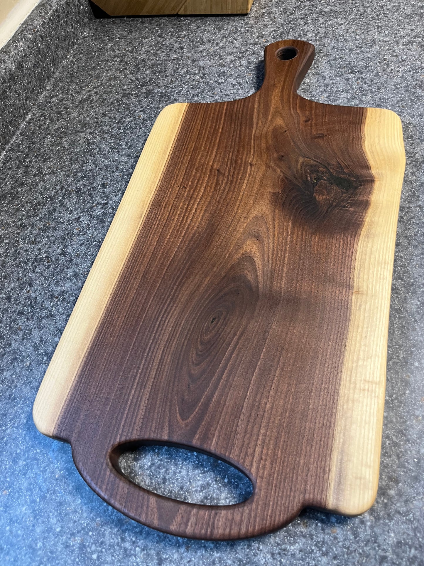 23-5/8"L X 11-1/4"W X 7/8"H Walnut Live Edge Charcuterie Serving Board