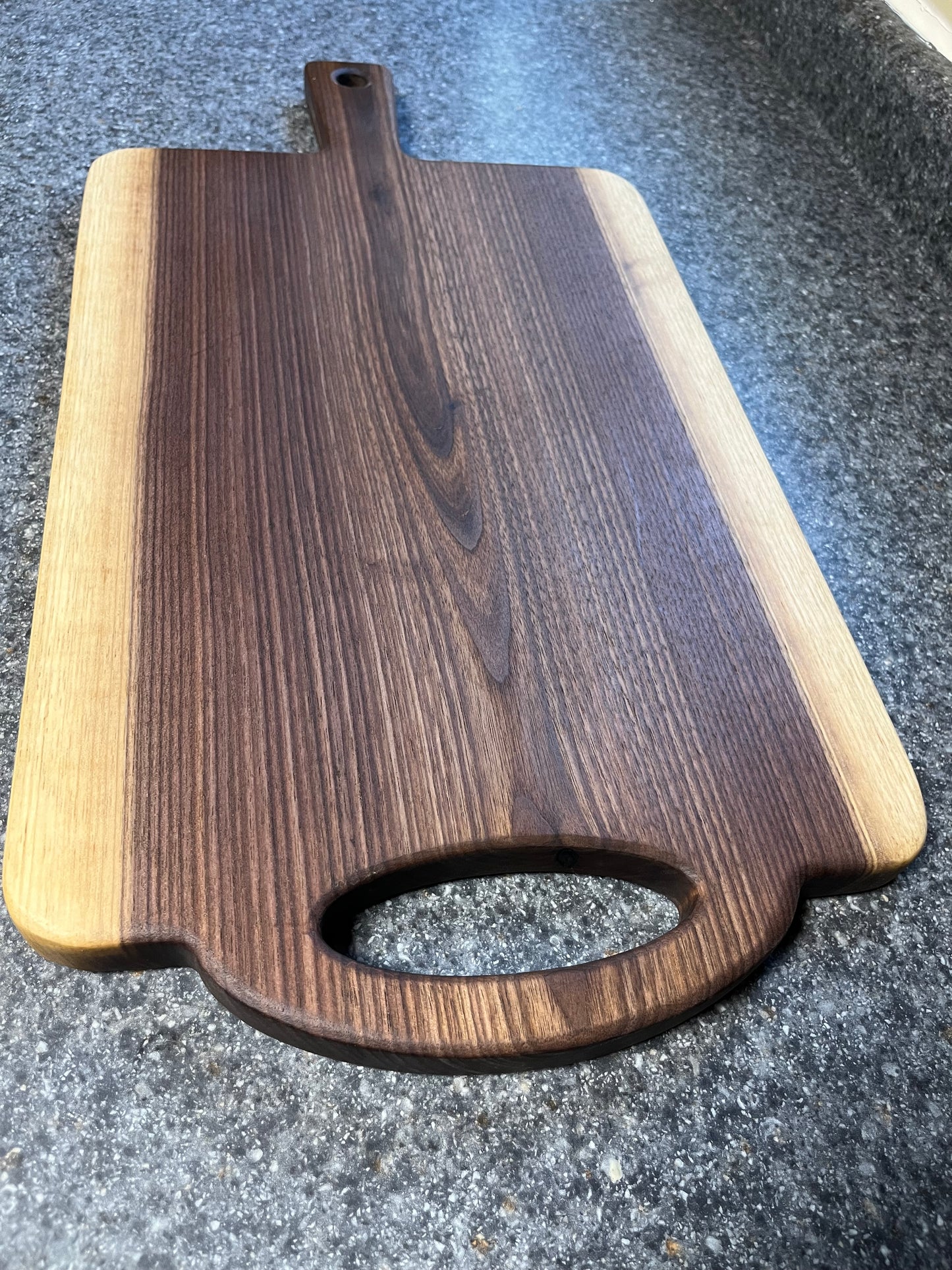 23-3/8"L X 11-3/4"W X 7/8"H Walnut Live Edge Charcuterie Serving Board