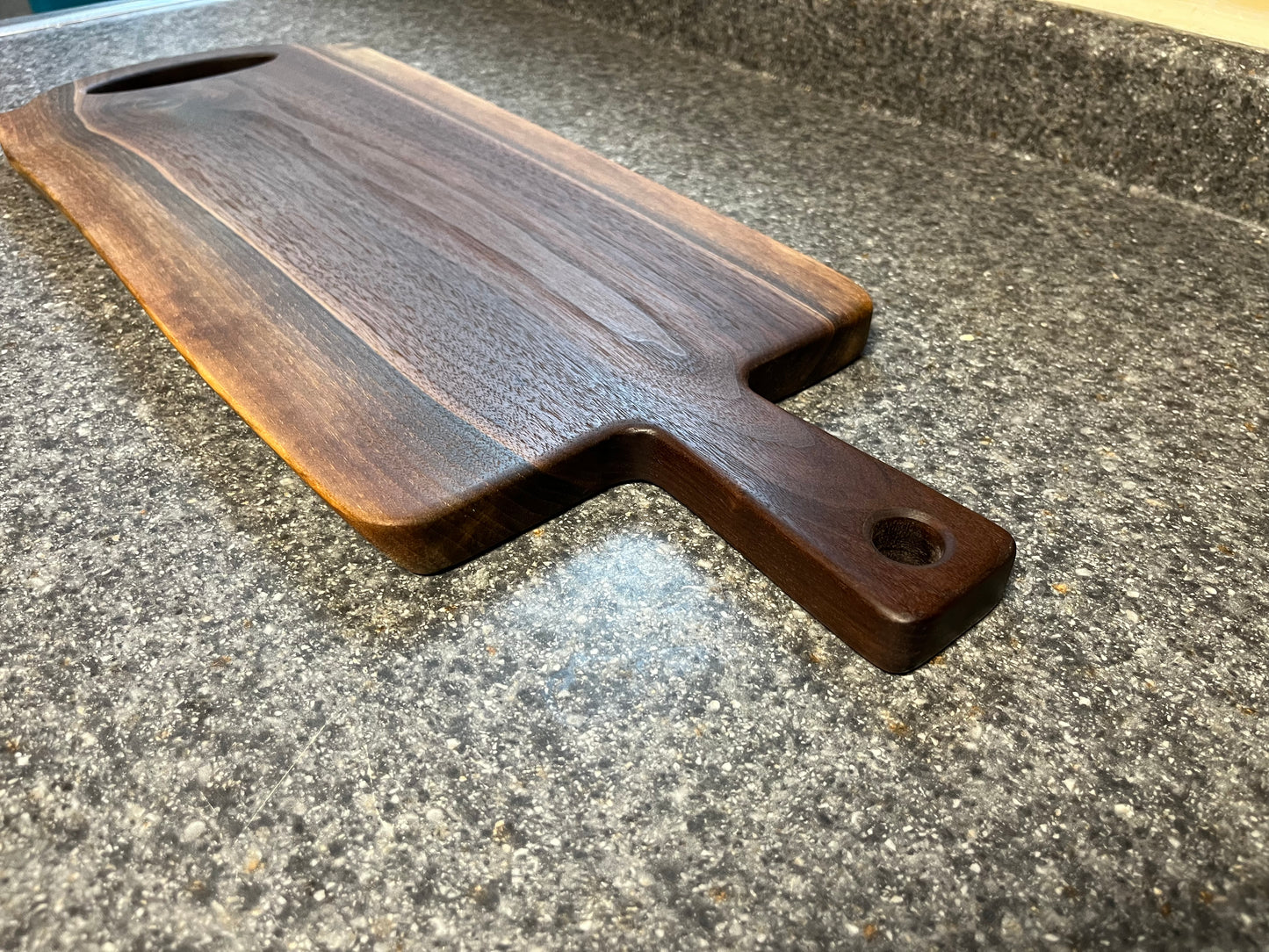 24"L X 9"W X 7/8"H Walnut Live Edge Charcuterie Serving Board