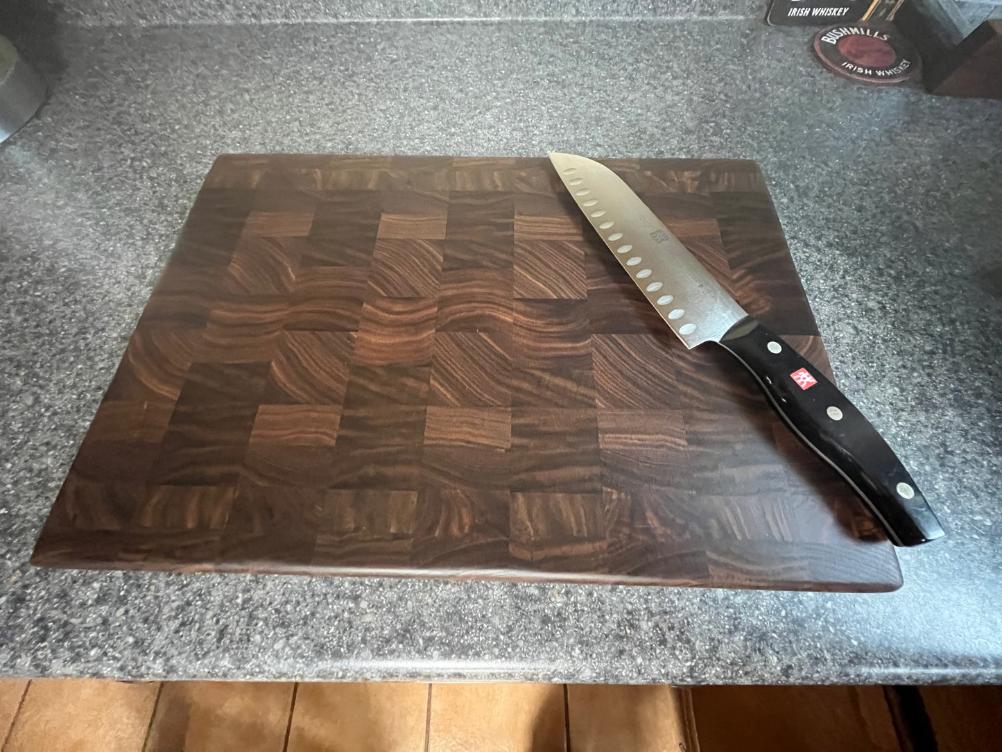 Walnut- End Grain Cutting Board – 16-1/2" x 11-1/2" x 1-1/4"