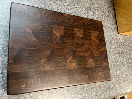 Walnut- End Grain Cutting Board – 16-1/4" x 11-½" x 1-1/8"