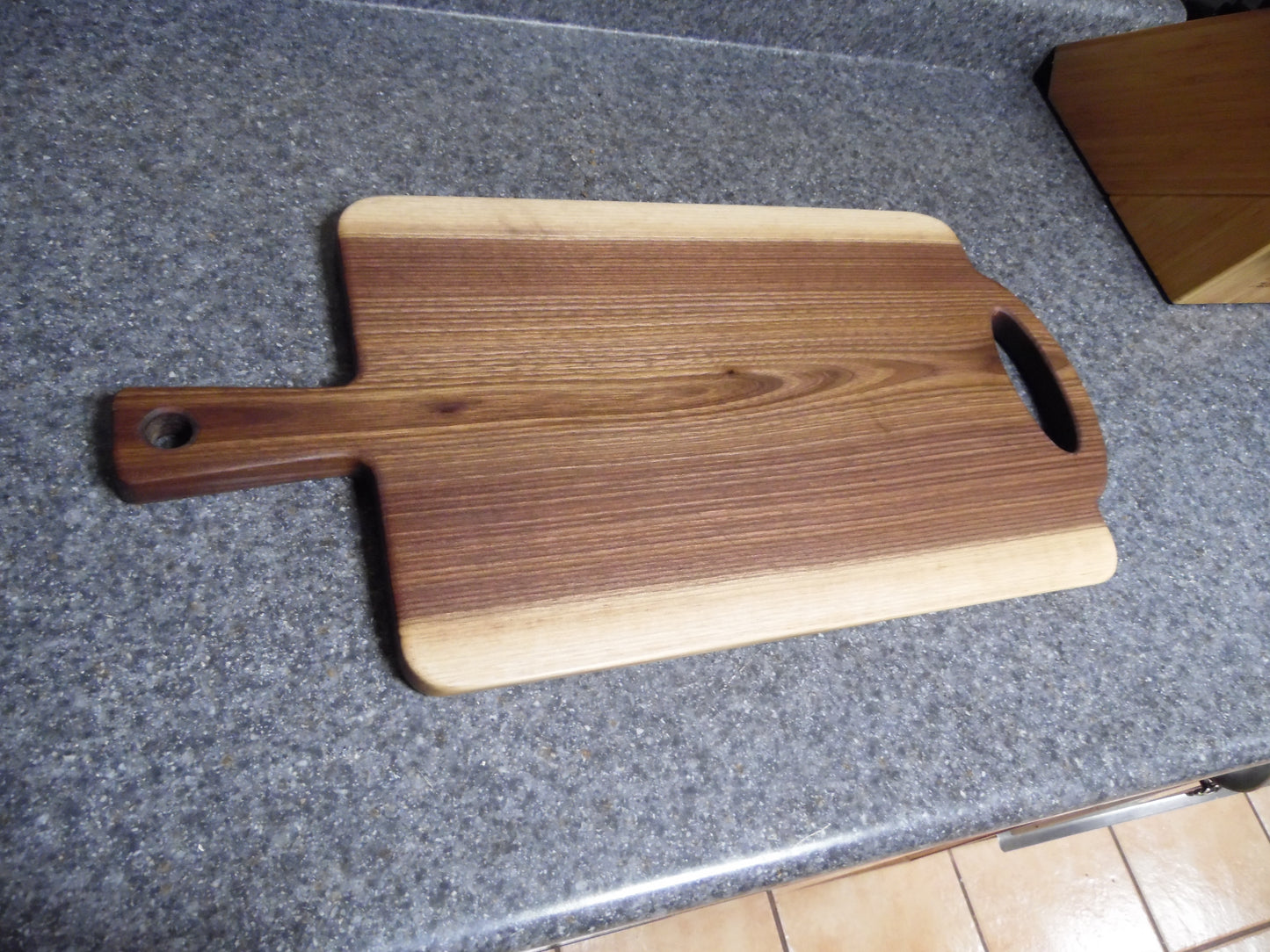 23-3/8"L X 11-3/4"W X 7/8"H Walnut Live Edge Charcuterie Serving Board