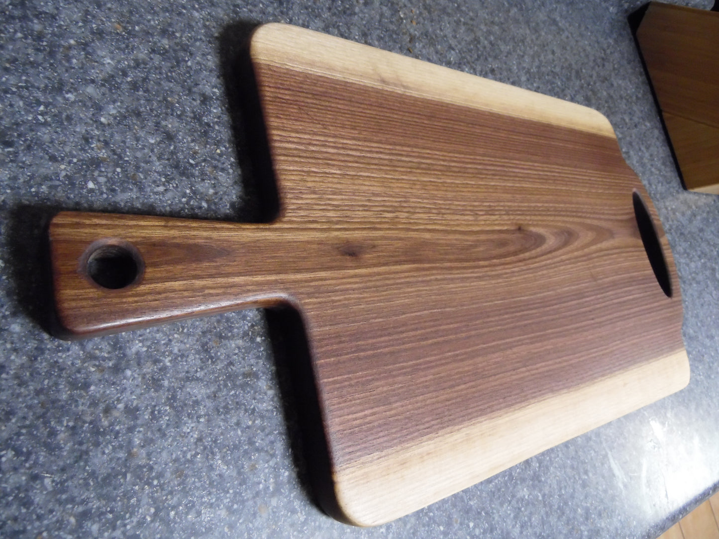 23-3/8"L X 11-3/4"W X 7/8"H Walnut Live Edge Charcuterie Serving Board