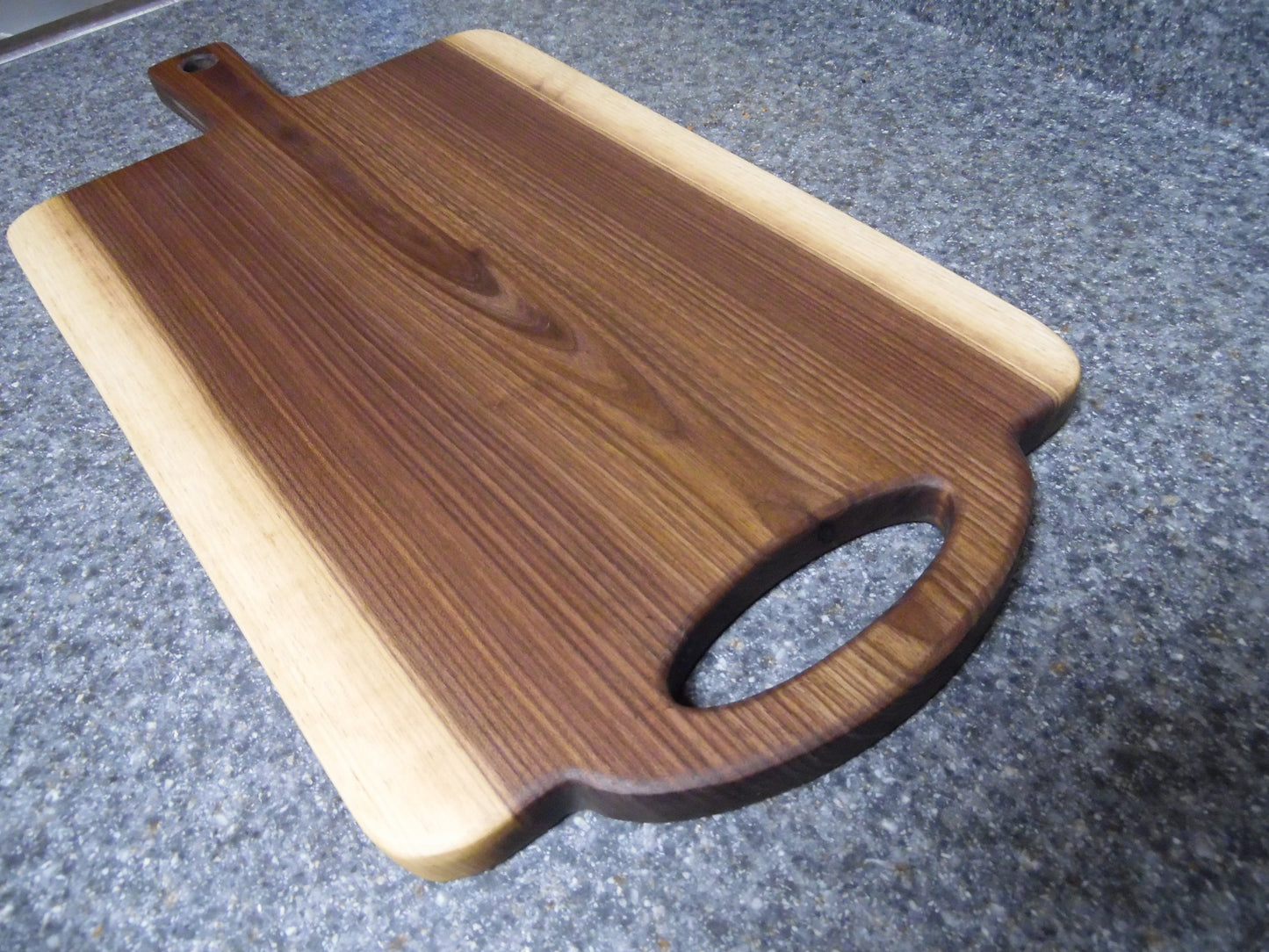 23-3/8"L X 11-3/4"W X 7/8"H Walnut Live Edge Charcuterie Serving Board