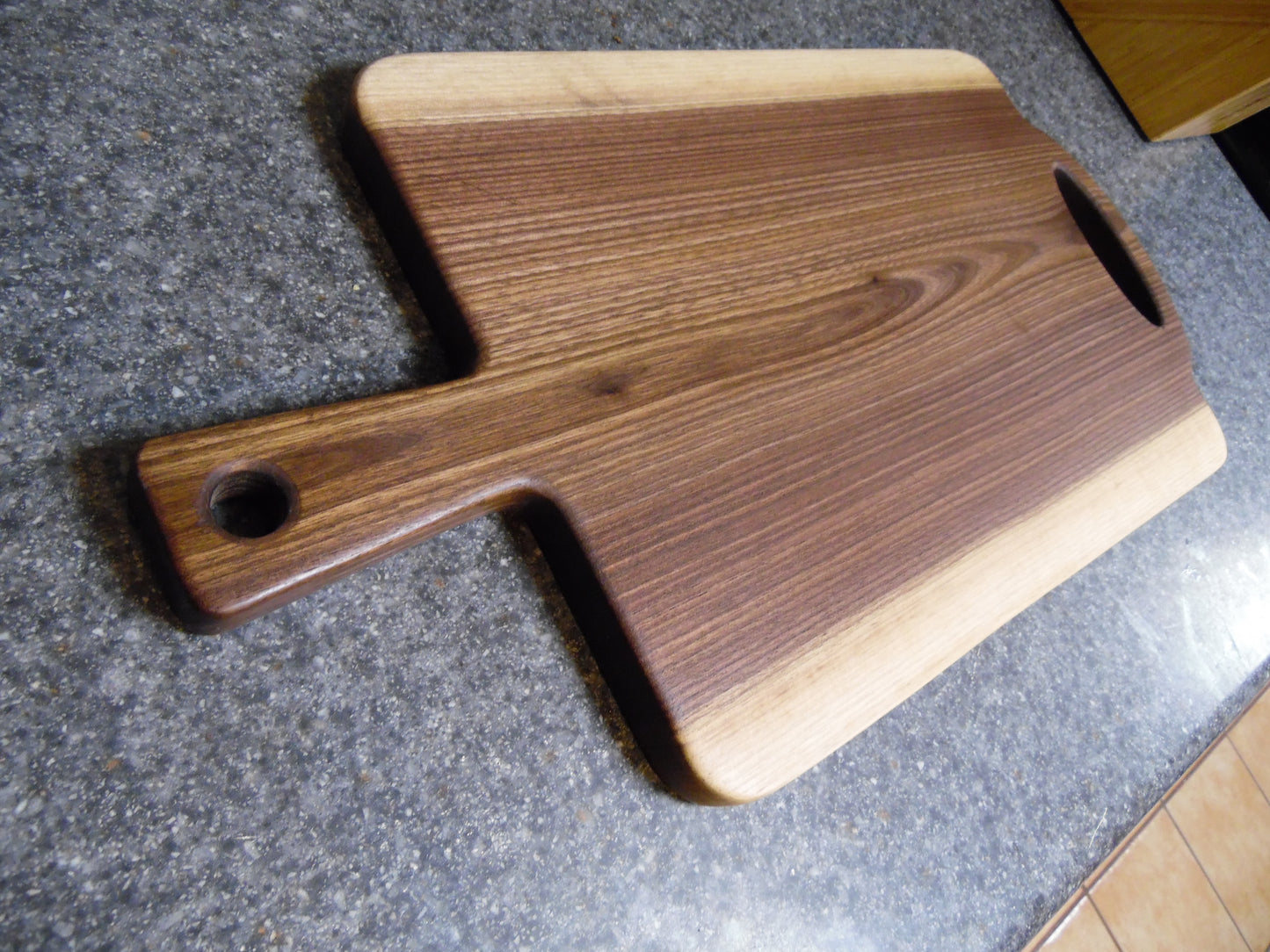 23-3/8"L X 11-3/4"W X 7/8"H Walnut Live Edge Charcuterie Serving Board