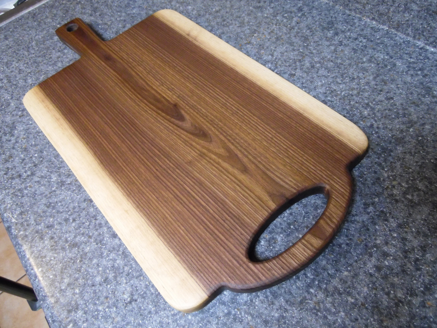 23-3/8"L X 11-3/4"W X 7/8"H Walnut Live Edge Charcuterie Serving Board