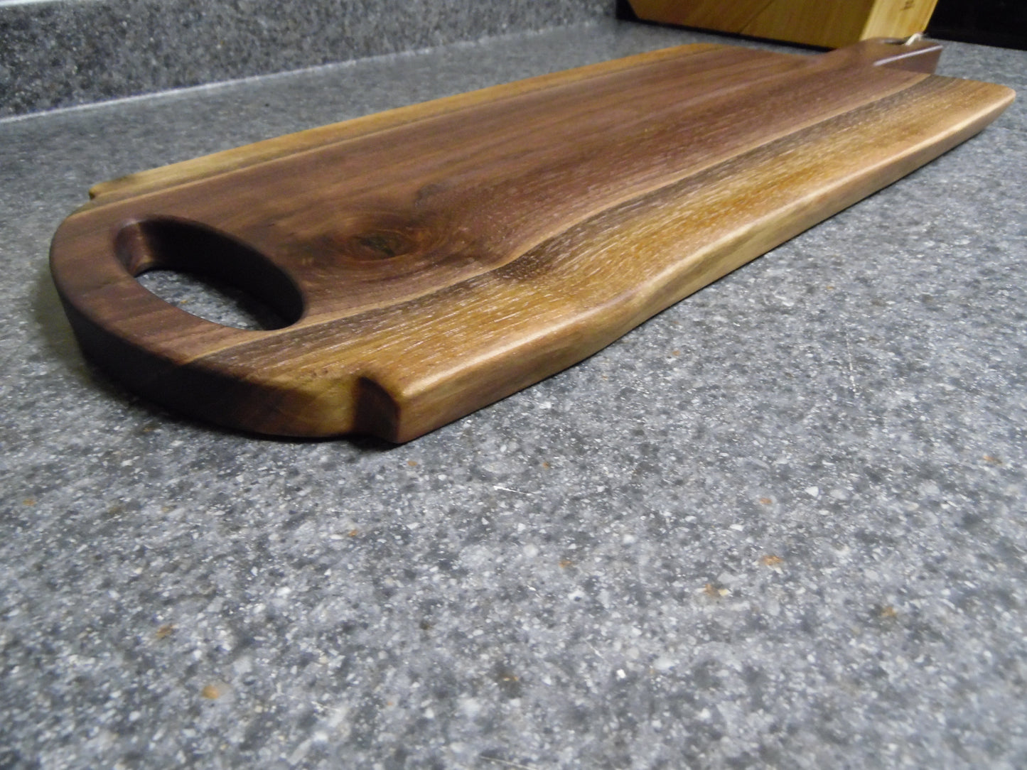 24"L X 9"W X 7/8"H Walnut Live Edge Charcuterie Serving Board