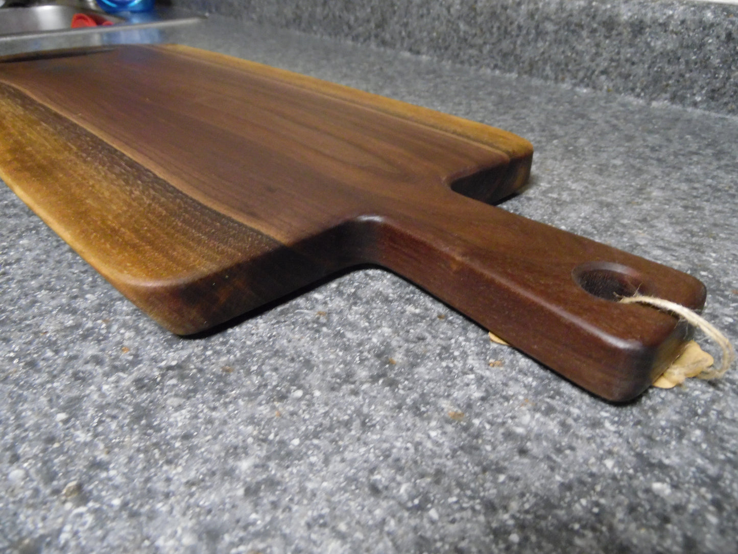 24"L X 9"W X 7/8"H Walnut Live Edge Charcuterie Serving Board